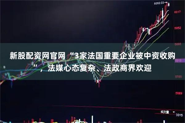 新股配资网官网 “3家法国重要企业被中资收购”，法媒心态复杂、法政商界欢迎