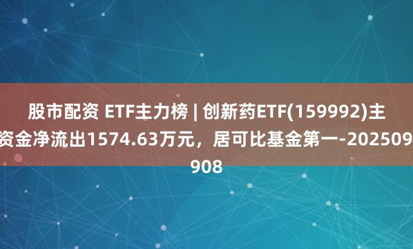 股市配资 ETF主力榜 | 创新药ETF(159992)主力资金净流出1574.63万元，居可比基金第一-20250908